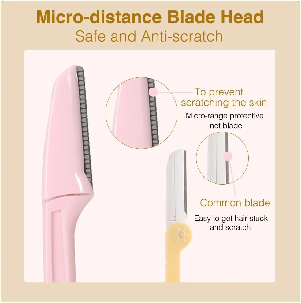 ست 3 عددی تیغ ابرو تاشو مناسب برای اصلاح ابرو، از بین بردن موهای صورت و لایه برداری پوست صورت برای خانم ها و آقایان ست 3 عددی تیغ ابرو تاشو مناسب برای اصلاح ابرو، از بین بردن موهای صورت و لایه برداری پوست صورت برای خانم ها و آقایان