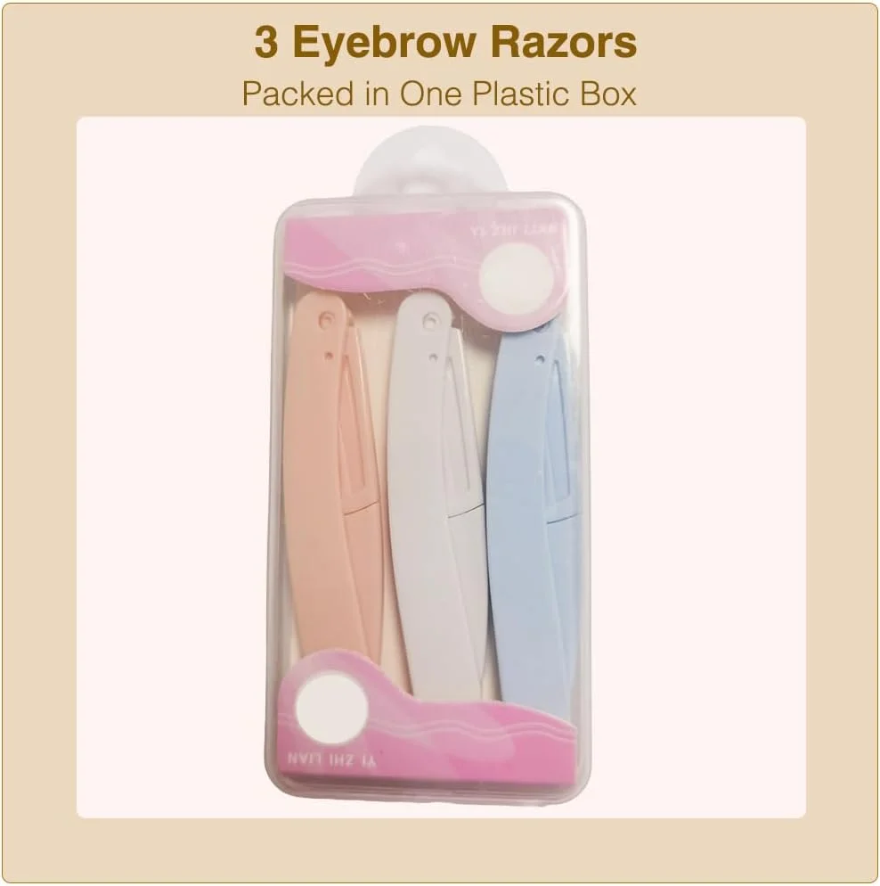 ست 3 عددی تیغ ابرو تاشو مناسب برای اصلاح ابرو، از بین بردن موهای صورت و لایه برداری پوست صورت برای خانم ها و آقایان ست 3 عددی تیغ ابرو تاشو مناسب برای اصلاح ابرو، از بین بردن موهای صورت و لایه برداری پوست صورت برای خانم ها و آقایان
