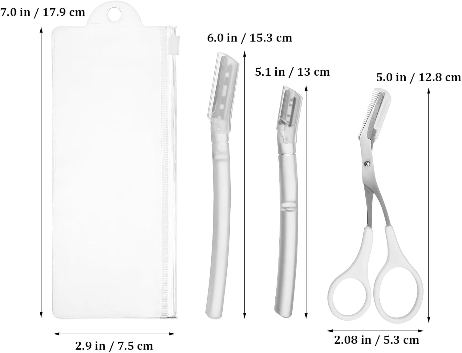مجموعه حالت دهنده ابرو Baluue شامل قیچی و موزن ابرو برای مرتب کردن، طراحی ایمن، ظاهر شیک، ابزاری برای همه