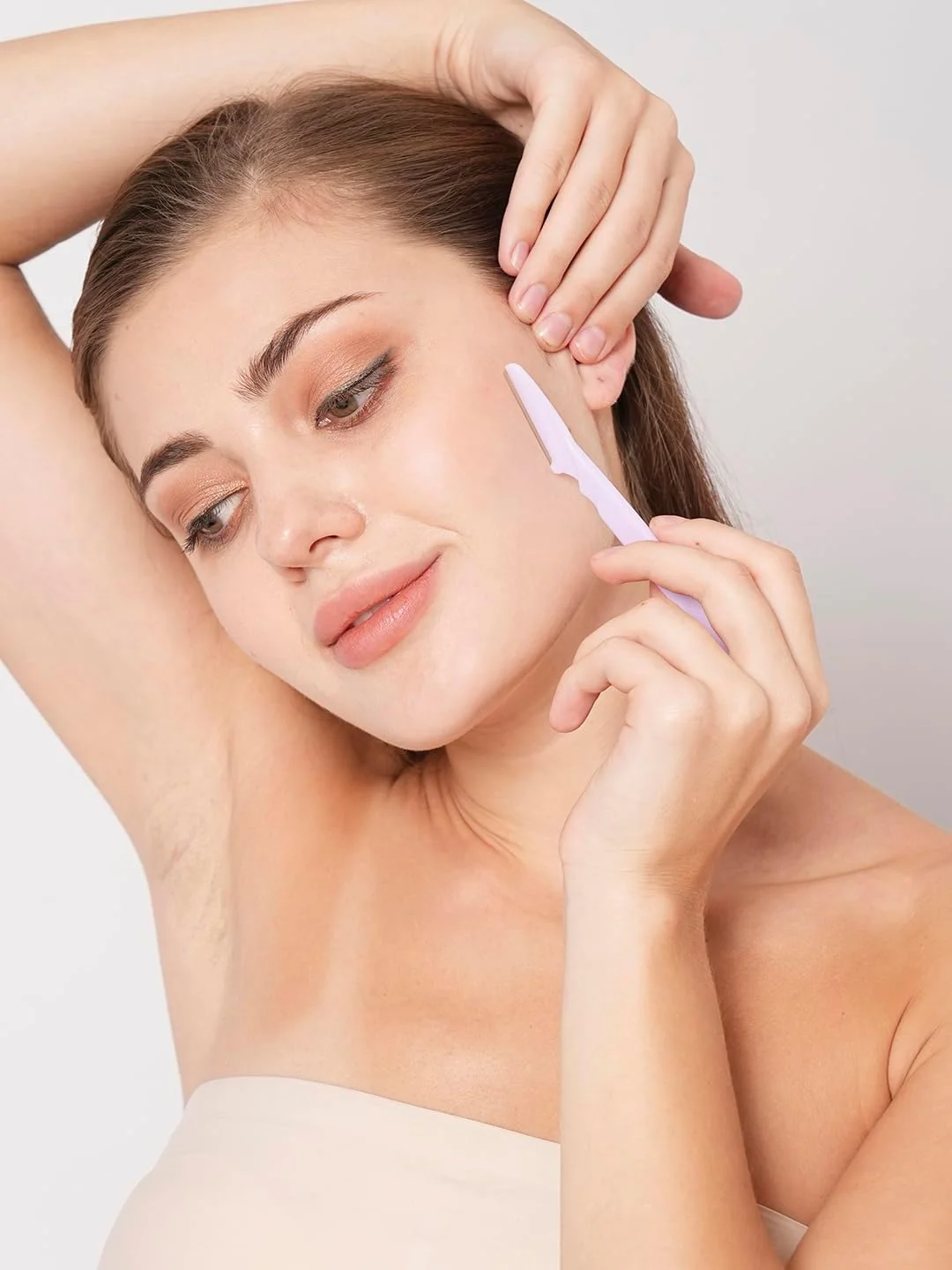 ست تیغ های اصلاح صورت بانوان بانگالو بیوتی، 6 عددی، یاسی، برای فرم دادن و از بین بردن مو