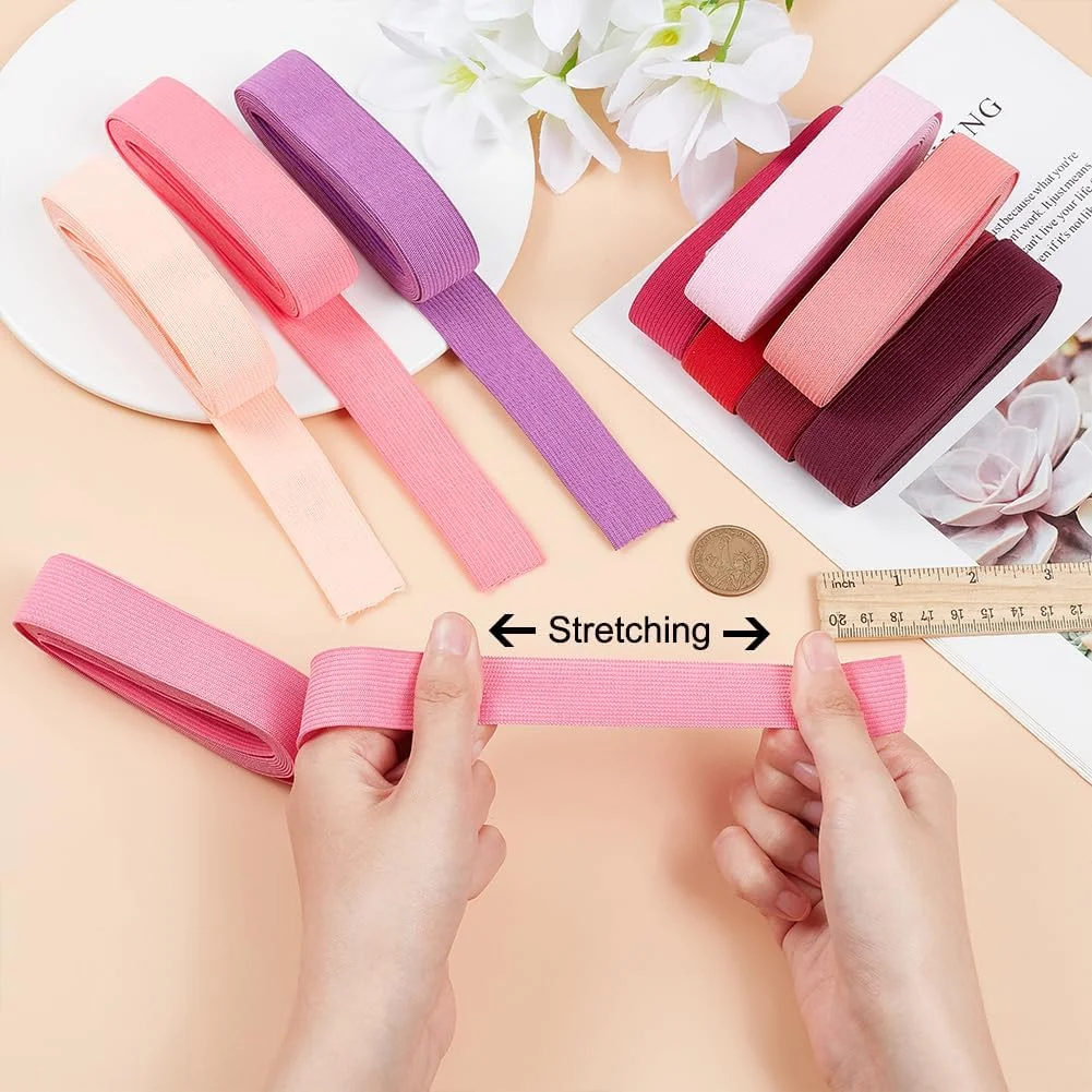 BENECREAT 25 متری نوار کشی الاستیک 10 رنگ، نوار خیاطی با کشسانی بالا عرض 2.5 سانتی متر، رنگ قرمز، مناسب برای ساخت کش مو، هدبند و صنایع دستی BENECREAT 25 متری نوار کشی الاستیک 10 رنگ، نوار خیاطی با کشسانی بالا عرض 2.5 سانتی متر، رنگ قرمز، مناسب برای ساخت کش مو، هدبند و صنایع دستی