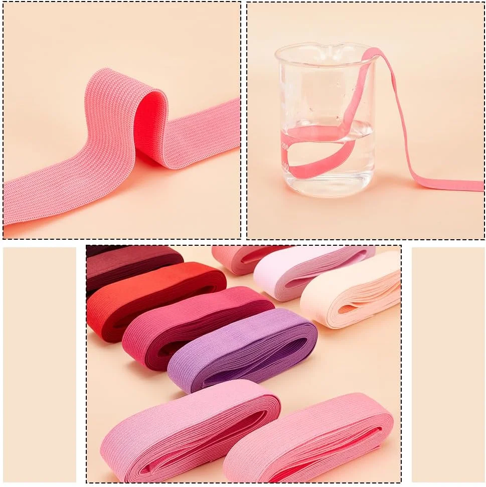 BENECREAT 25 متری نوار کشی الاستیک 10 رنگ، نوار خیاطی با کشسانی بالا عرض 2.5 سانتی متر، رنگ قرمز، مناسب برای ساخت کش مو، هدبند و صنایع دستی BENECREAT 25 متری نوار کشی الاستیک 10 رنگ، نوار خیاطی با کشسانی بالا عرض 2.5 سانتی متر، رنگ قرمز، مناسب برای ساخت کش مو، هدبند و صنایع دستی