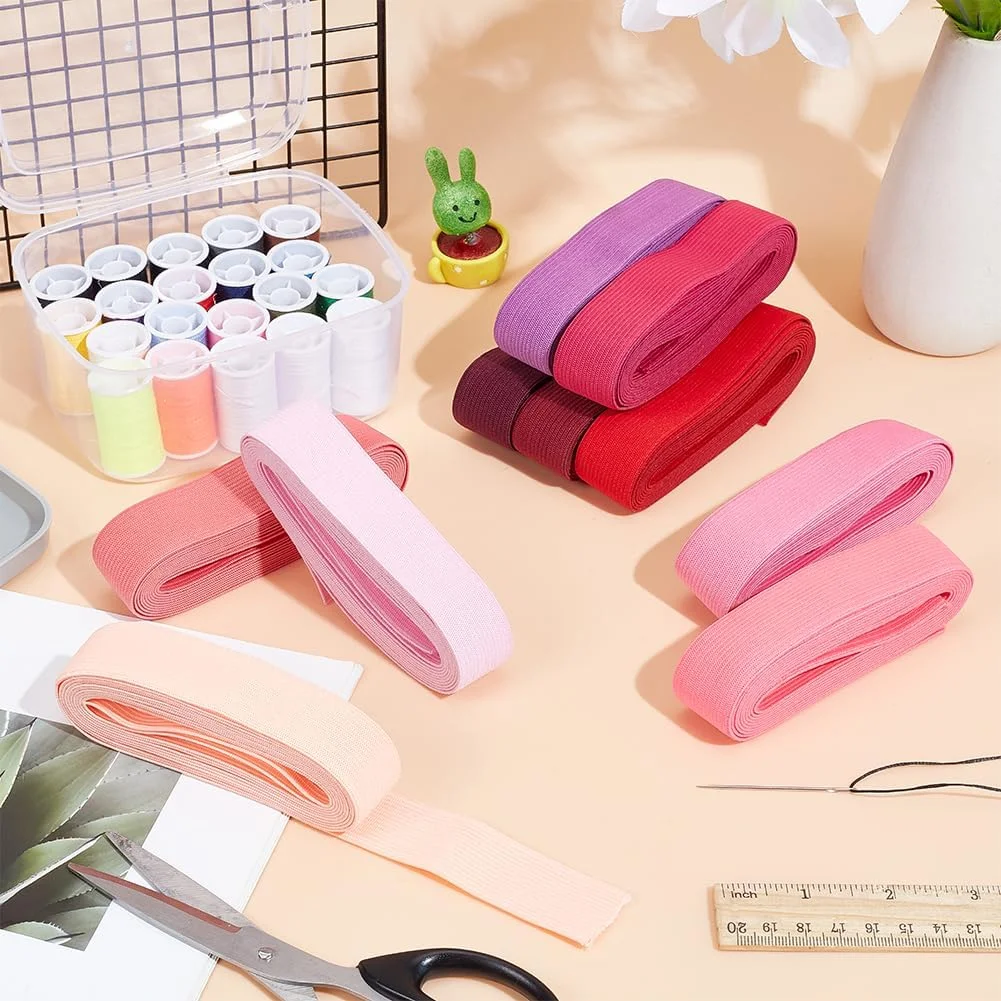 BENECREAT 25 متری نوار کشی الاستیک 10 رنگ، نوار خیاطی با کشسانی بالا عرض 2.5 سانتی متر، رنگ قرمز، مناسب برای ساخت کش مو، هدبند و صنایع دستی BENECREAT 25 متری نوار کشی الاستیک 10 رنگ، نوار خیاطی با کشسانی بالا عرض 2.5 سانتی متر، رنگ قرمز، مناسب برای ساخت کش مو، هدبند و صنایع دستی