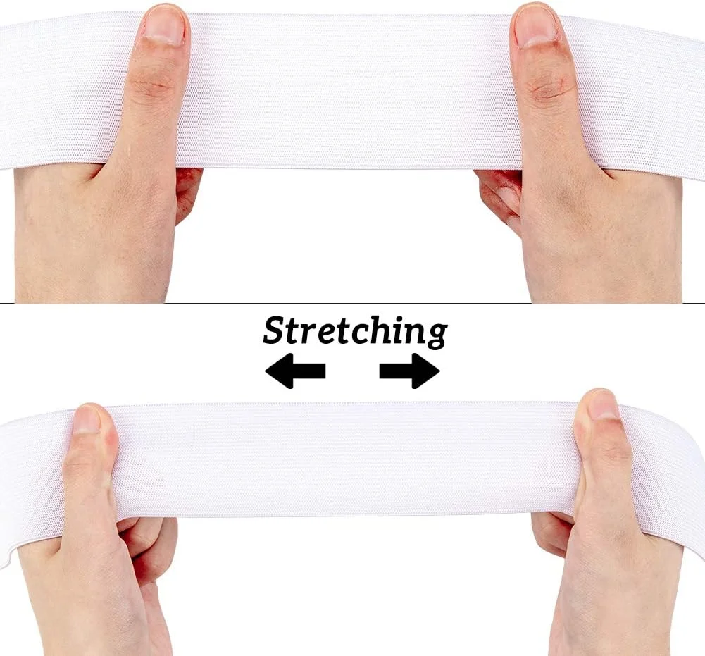 نوار کش بافتنی BENECREAT، عرض 5 سانتی متر، طول 20 متر، نوار کشی تخت الاستیک برای پروژه های خیاطی DIY، ساخت کمر شلوار، سفید نوار کش بافتنی BENECREAT، عرض 5 سانتی متر، طول 20 متر، نوار کشی تخت الاستیک برای پروژه های خیاطی DIY، ساخت کمر شلوار، سفید