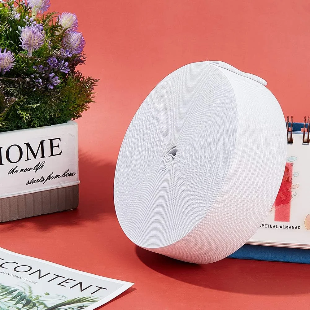 نوار کش بافتنی BENECREAT، عرض 5 سانتی متر، طول 20 متر، نوار کشی تخت الاستیک برای پروژه های خیاطی DIY، ساخت کمر شلوار، سفید نوار کش بافتنی BENECREAT، عرض 5 سانتی متر، طول 20 متر، نوار کشی تخت الاستیک برای پروژه های خیاطی DIY، ساخت کمر شلوار، سفید