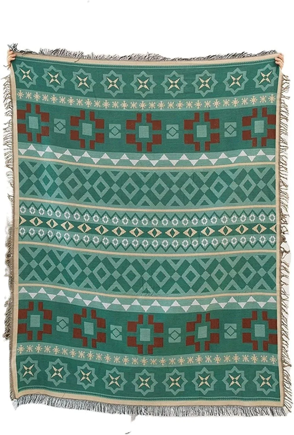 تیاندی‌اف‌وای پتو مبل بافتنی روکش مبل صندلی حوله پتوی نرم روکش تزئینی برای تخت روتختی فرش ساحلی شنی فضای باز (130x160 سانتی‌متر)