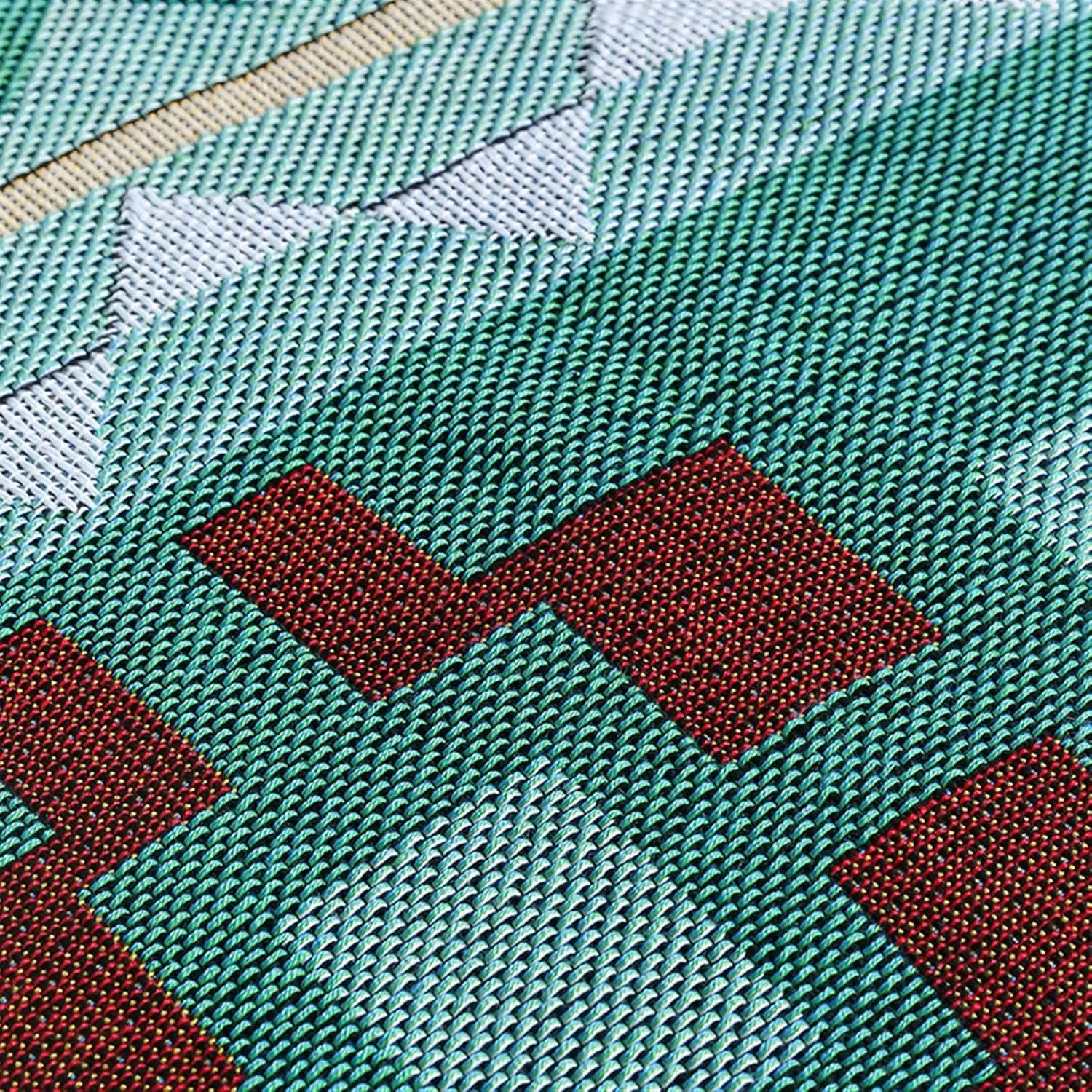 تیاندی‌اف‌وای پتو مبل بافتنی روکش مبل صندلی حوله پتوی نرم روکش تزئینی برای تخت روتختی فرش ساحلی شنی فضای باز (130x160 سانتی‌متر)