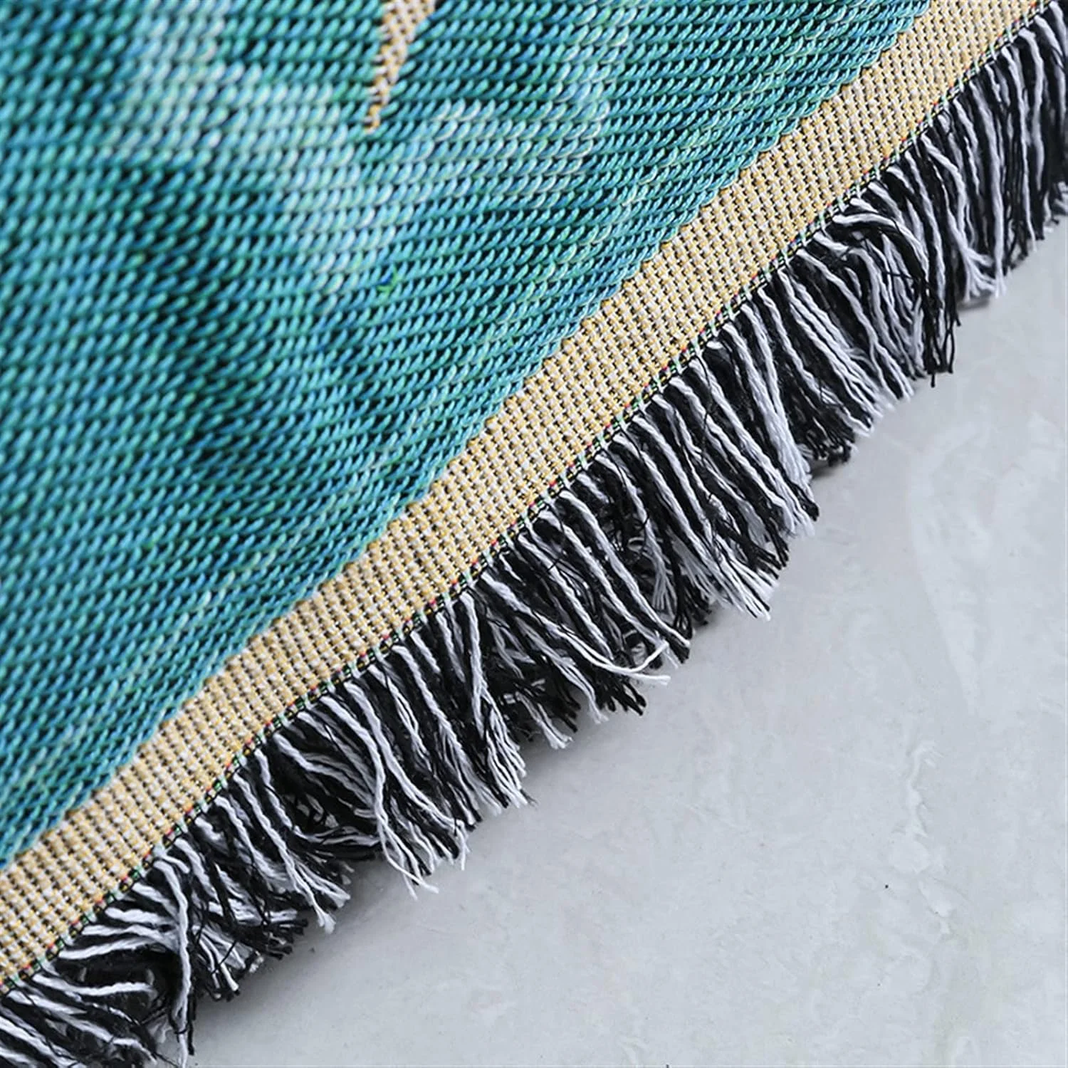 تیاندی‌اف‌وای پتو مبل بافتنی روکش مبل صندلی حوله پتوی نرم روکش تزئینی برای تخت روتختی فرش ساحلی شنی فضای باز (130x160 سانتی‌متر)