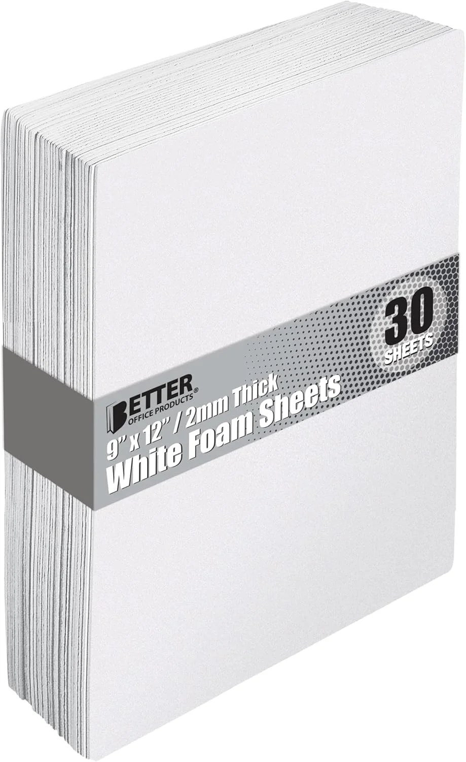 برگه های فوم EVA سفید Better Office Products، بسته 30 عددی، ضخامت 2 میلی متر، 9 x 12 اینچ، رنگ سفید، برای هنر و صنایع دستی، بسته عمده 30 برگی