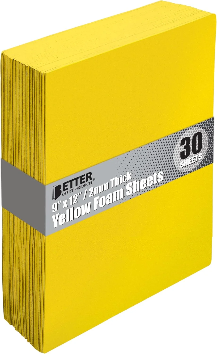 برگه های فوم EVA زرد Better Office Products، بسته 30 عددی، ضخامت 2 میلی متر، 9 x 12 اینچ، رنگ زرد، برای هنر و صنایع دستی، بسته عمده 30 برگی