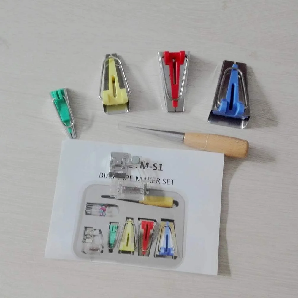 ست نوار اریب ساز برای خیاطی و لحاف دوزی، ابزار لحاف دوزی نوار اریب برای تکه دوزی DIY برند Leunlee ست نوار اریب ساز برای خیاطی و لحاف دوزی، ابزار لحاف دوزی نوار اریب برای تکه دوزی DIY برند Leunlee