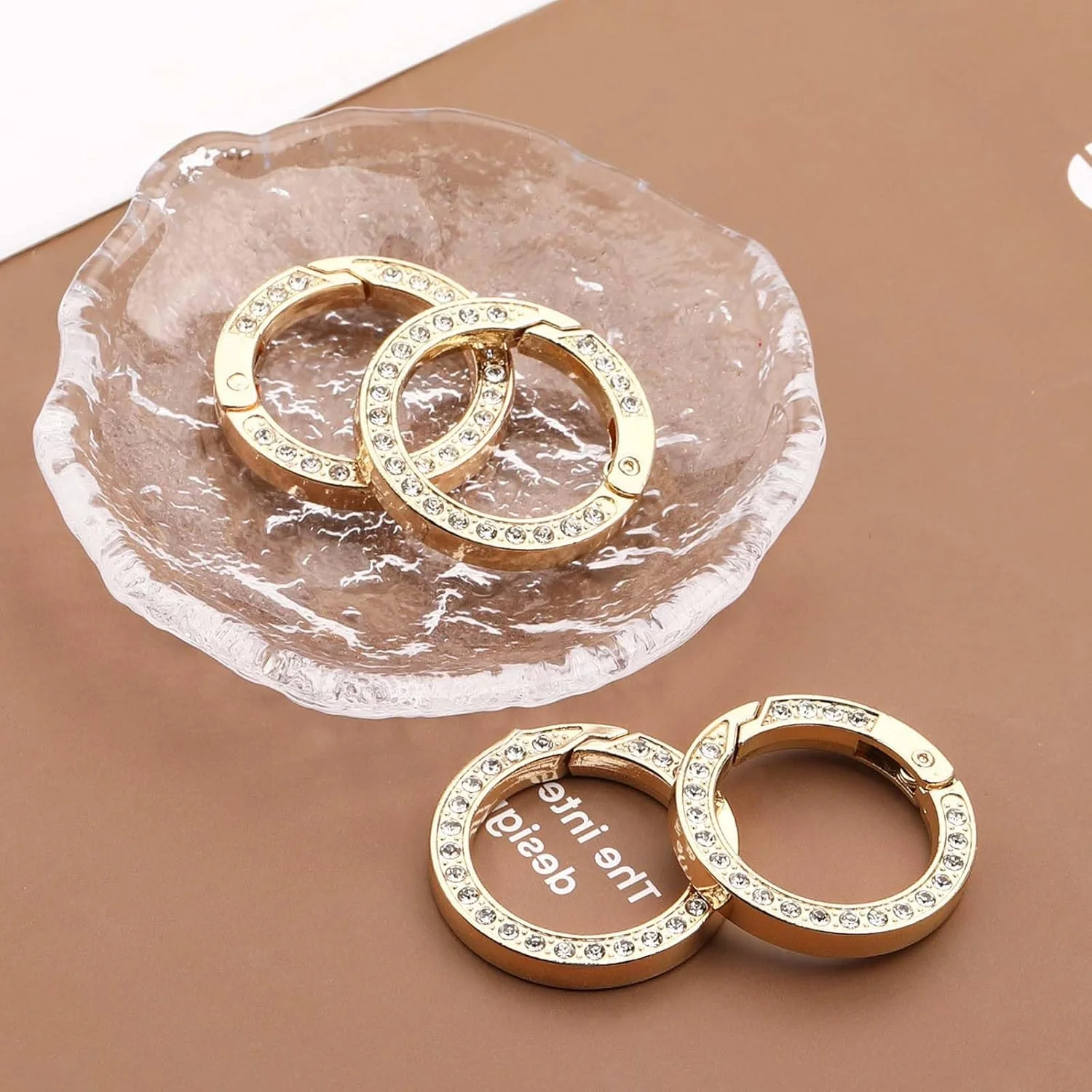 BIGTHREE حلقه جاکلیدی کارابین گرد 4 عددی، جاکلیدی نگین دار، حلقه های فنری طلایی O گیره حلقه جاکلیدی ساده لوازم جانبی DIY برای کیف دستی کیف پول ساخت جاکلیدی ماشین BIGTHREE حلقه جاکلیدی کارابین گرد 4 عددی، جاکلیدی نگین دار، حلقه های فنری طلایی O گیره حلقه جاکلیدی ساده لوازم جانبی DIY برای کیف دستی کیف پول ساخت جاکلیدی ماشین