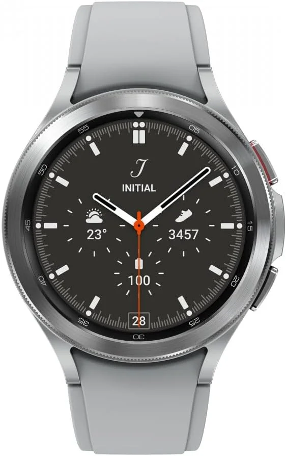 ساعت هوشمند سامسونگ Galaxy Watch4 Classic با صفحه نمایش 3.56 سانتی متر (1.4 اینچ) Super AMOLED 46 میلی متر نقره ای GPS (ماهواره ای) ساعت هوشمند سامسونگ Galaxy Watch4 Classic با صفحه نمایش 3.56 سانتی متر (1.4 اینچ) Super AMOLED 46 میلی متر نقره ای GPS (ماهواره ای)