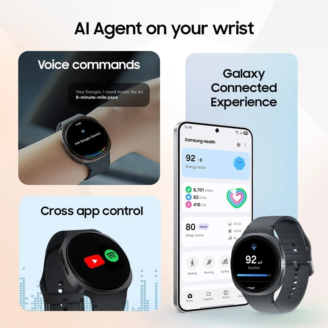 ساعت هوشمند سامسونگ گلکسی Ai Watch 8 نسخه آمریکای لاتین Sm-L330NZ (44 میلیمتر) بلوتوث، نکات سلامتی، ضربان قلب، خواب تا تمرین، ردیاب تناسب اندام (نقرهای/بند سفید SM-L330NZSALTA) ساعت هوشمند سامسونگ گلکسی Ai Watch 8 نسخه آمریکای لاتین Sm-L330NZ (44 میلیمتر) بلوتوث، نکات سلامتی، ضربان قلب، خواب تا تمرین، ردیاب تناسب اندام (نقرهای/بند سفید SM-L330NZSALTA)