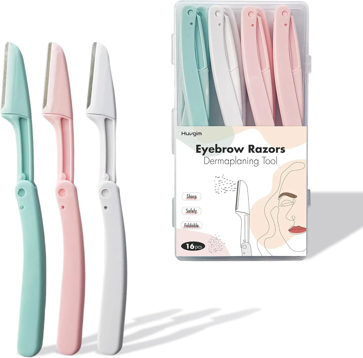 ابزار درماپلنینگ (16 عددی) - تیغ درماپلینینگ صورت، تیغ ابرو تاشو برای زنان و مردان، که به لایه برداری و از بین بردن موهای کرکی کمک می کند - صاف کننده پوست ابزار درماپلنینگ (16 عددی) - تیغ درماپلینینگ صورت، تیغ ابرو تاشو برای زنان و مردان، که به لایه برداری و از بین بردن موهای کرکی کمک می کند - صاف کننده پوست