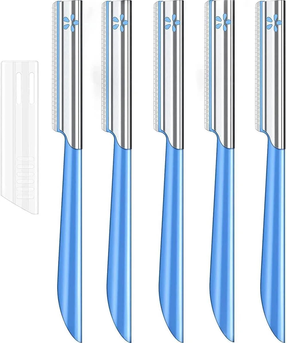 تیغ ابرو دفسدار 5 عددی، موبر ظریف صورت زنانه، تیغ ابرو و شیو صورت برای زنان و مردان، آبی تیغ ابرو دفسدار 5 عددی، موبر ظریف صورت زنانه، تیغ ابرو و شیو صورت برای زنان و مردان، آبی