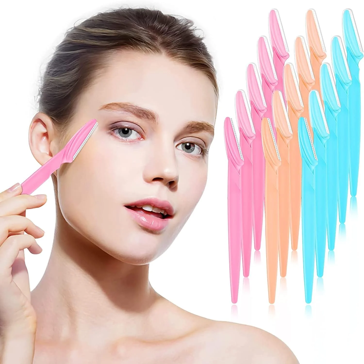 تیغ ابرو DIKXO، تیغ های چند منظوره لایه بردار درماپلنینگ صورت برای زنان و مردان با پوشش دقیق، استفاده آسان تیغ ابرو DIKXO، تیغ های چند منظوره لایه بردار درماپلنینگ صورت برای زنان و مردان با پوشش دقیق، استفاده آسان