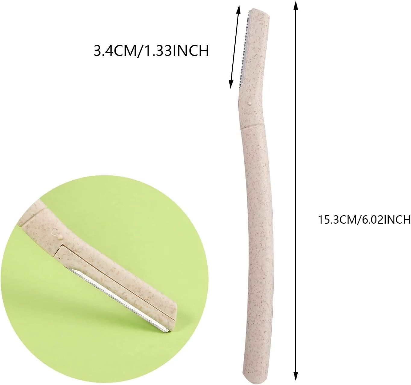 تیغ های درماپلنینگ صورت، 6 عدد تیغ ابرو از جنس کاه گندم، موبر کرکی هلویی صورت، تیغ صورت زنانه