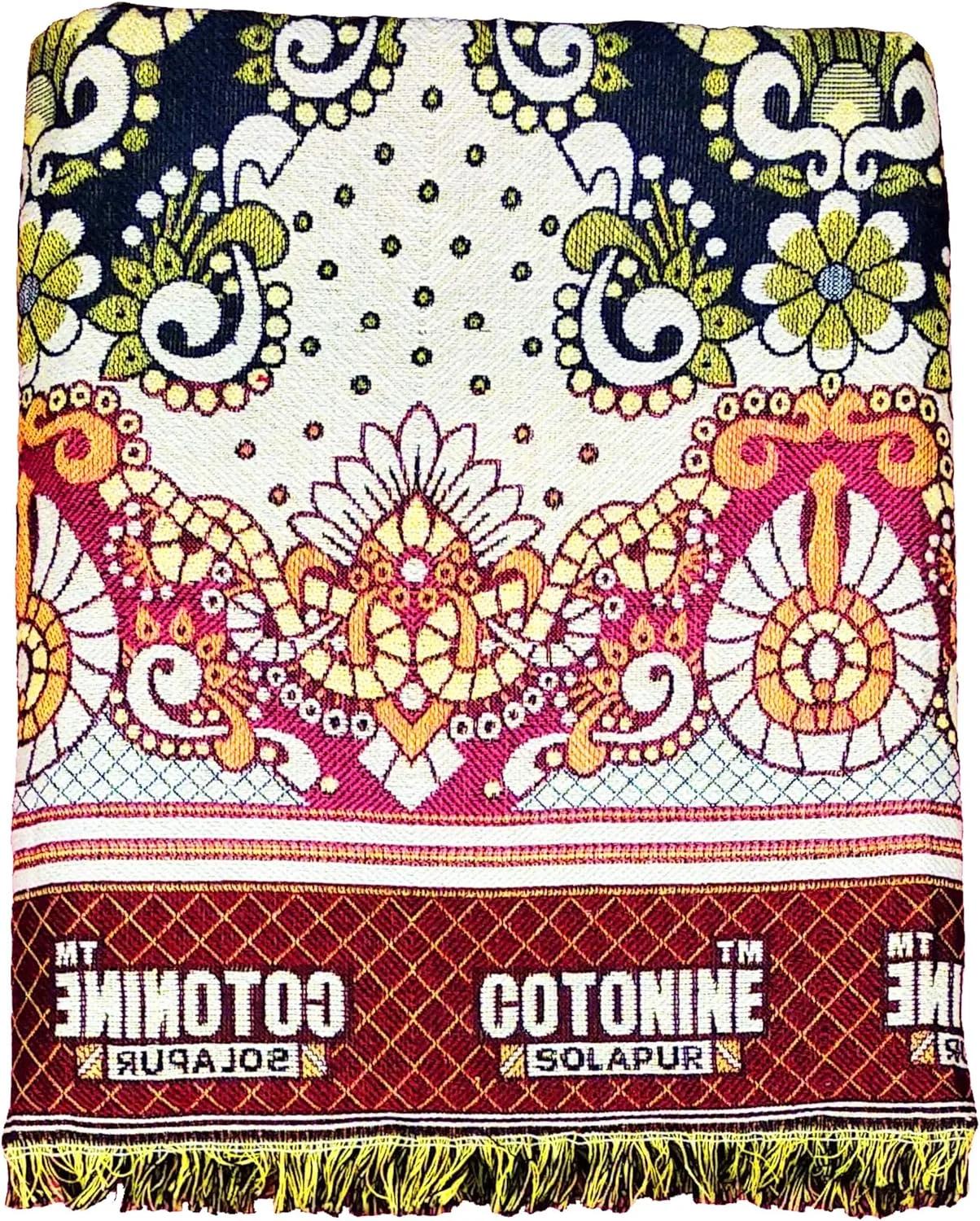 پتو/رو تختی دو نفره کتونین سولاپوری (آبی، 173 X 244 سانتی متر)