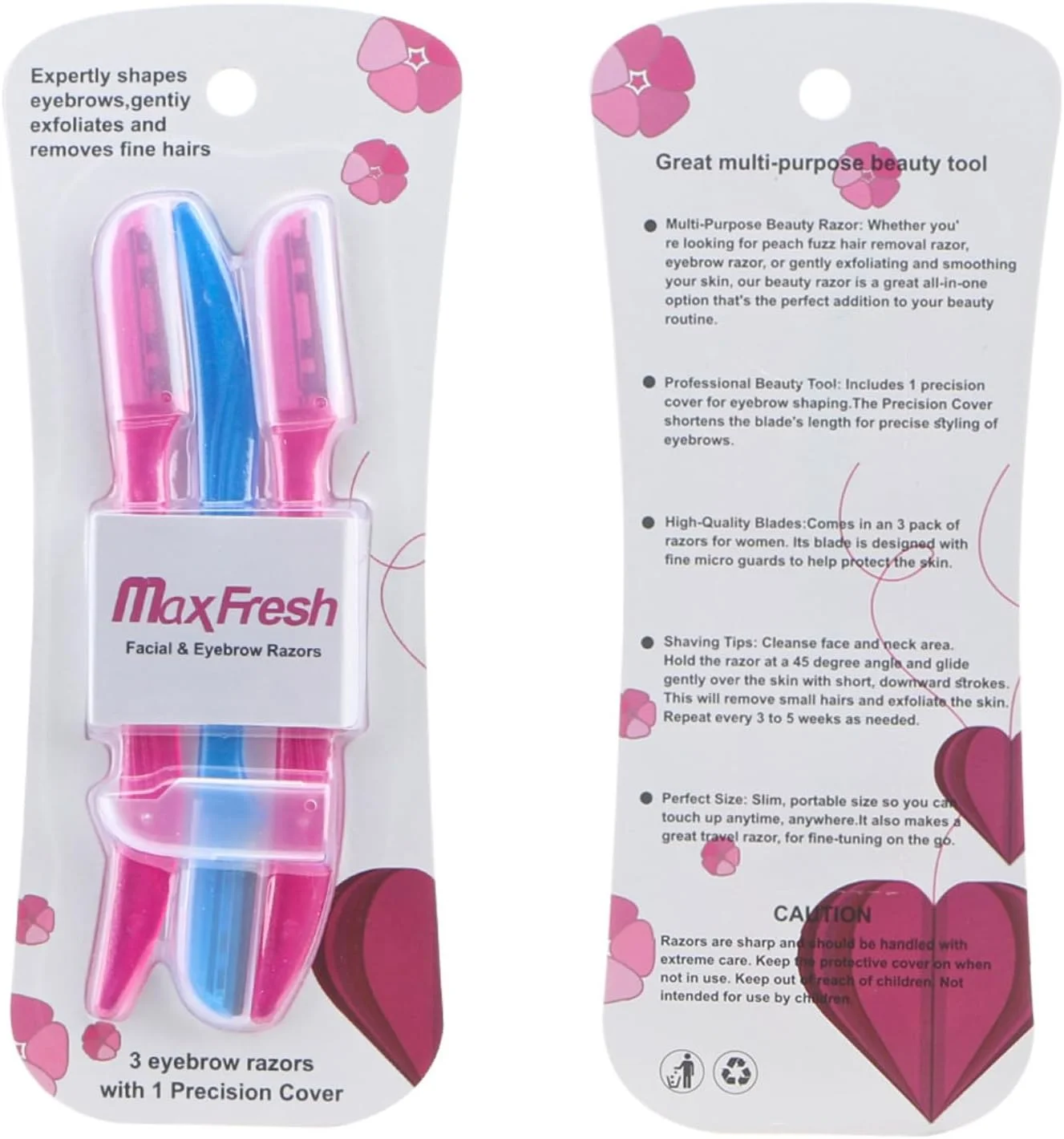 تیغ های درماپلینینگ زنانه، 3 عدد تیغ ابرو، تیغ های زنانه برای از بین بردن موهای صورت و لب بالایی، ابزار درماپلنینگ، حالت دهنده ابرو زنانه، از بین برنده موهای کرکی صورت زنانه