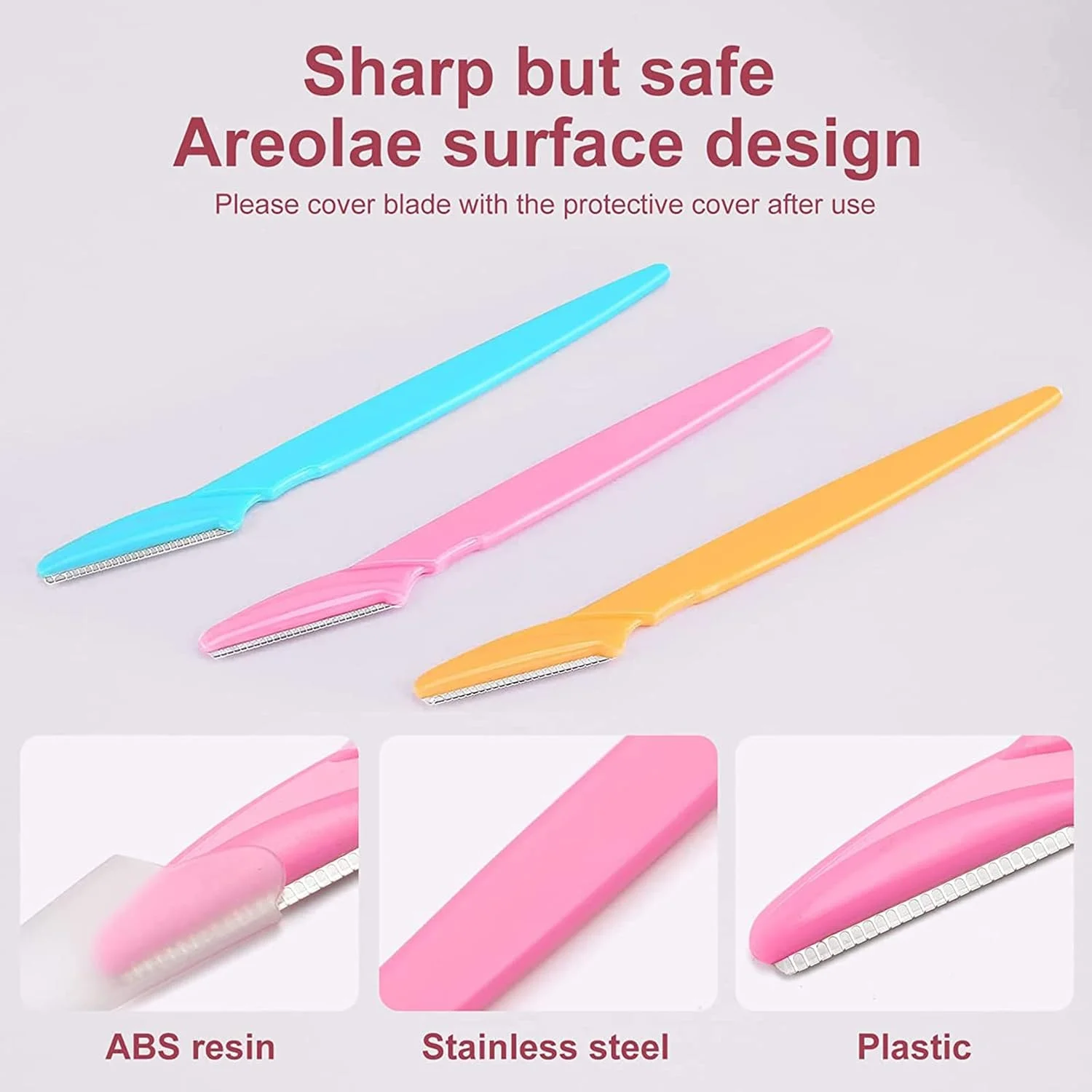 تیغ ابرو DIKXO، تیغ های چند منظوره لایه بردار درماپلنینگ صورت برای زنان و مردان با پوشش دقیق، استفاده آسان تیغ ابرو DIKXO، تیغ های چند منظوره لایه بردار درماپلنینگ صورت برای زنان و مردان با پوشش دقیق، استفاده آسان