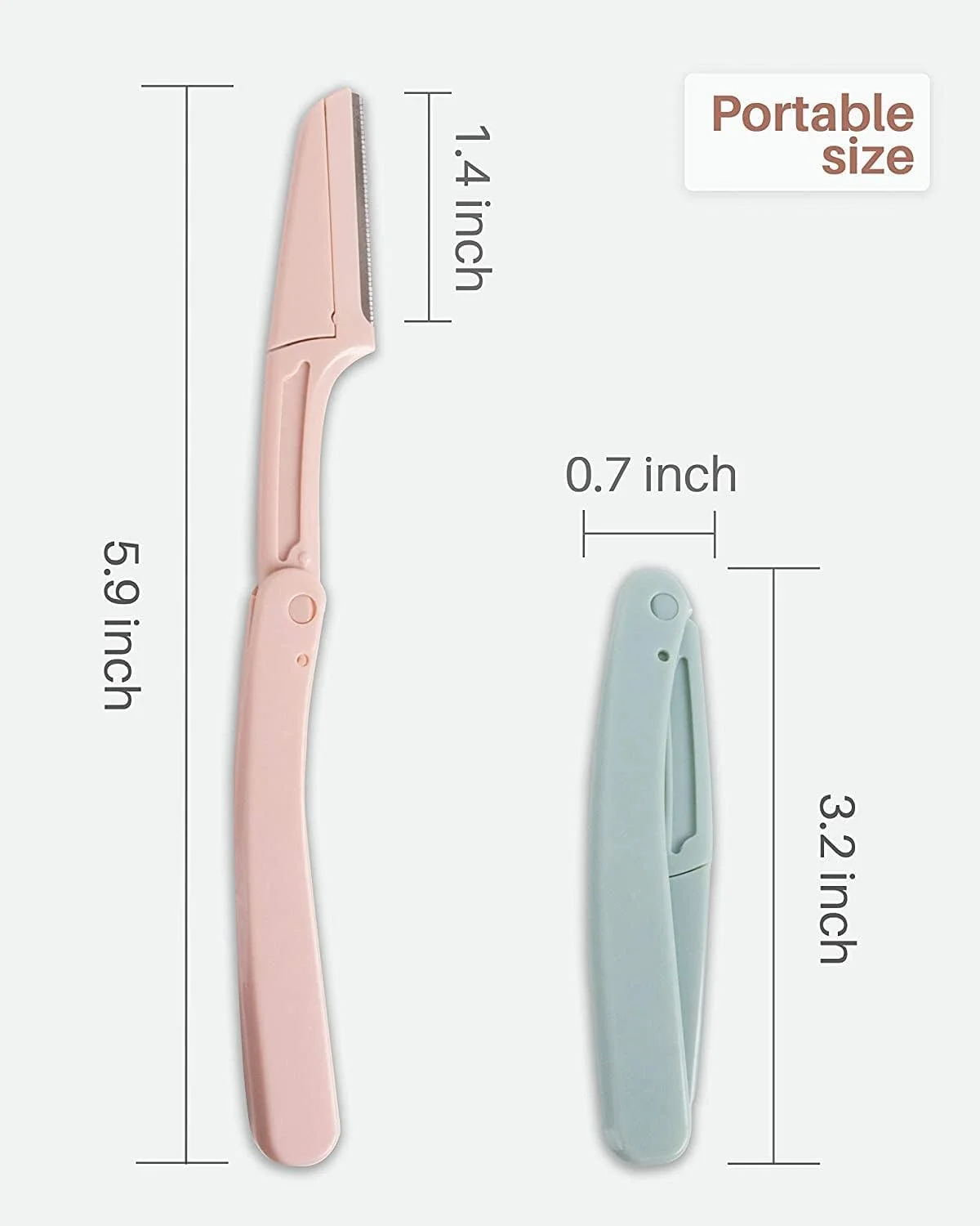 تیغ ابرو DIKXO برای زنان، 15 عدد تیغ تاشو صورت برای زنان و مردان برای اصلاح و لایه برداری صورت، لب و ابرو