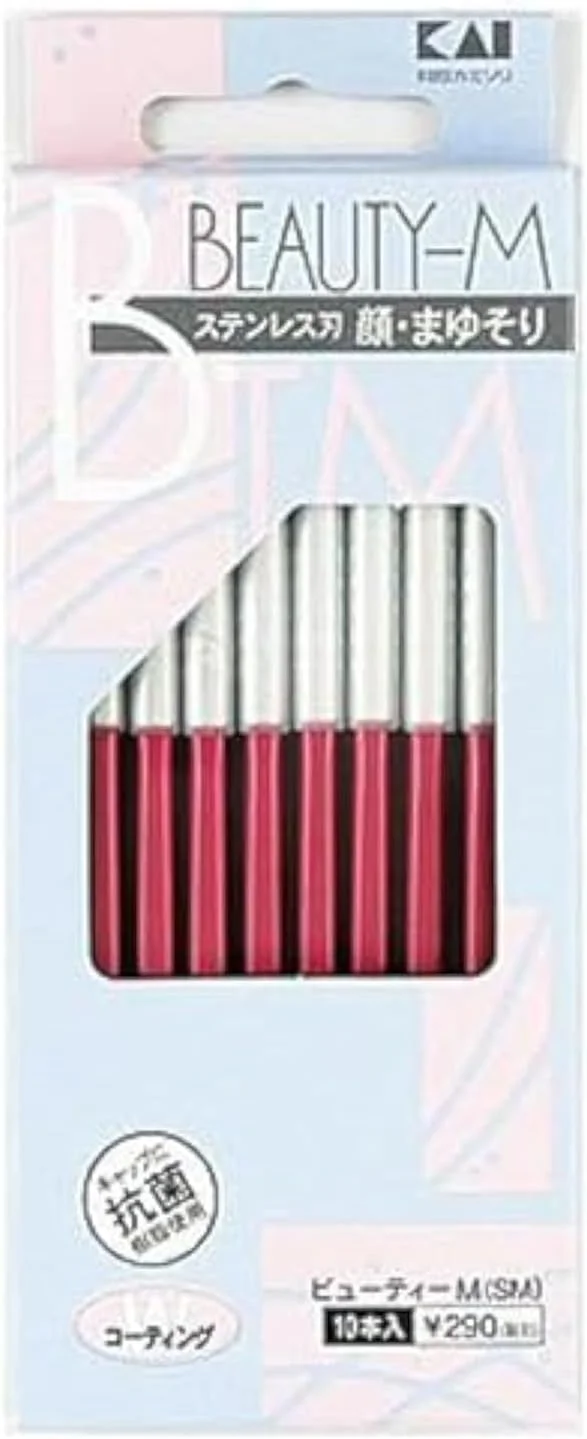 Japanese KAI Razor for Women's Face Eyebrow Shaving Care Beauty-M from Japan　10 Razors inclued