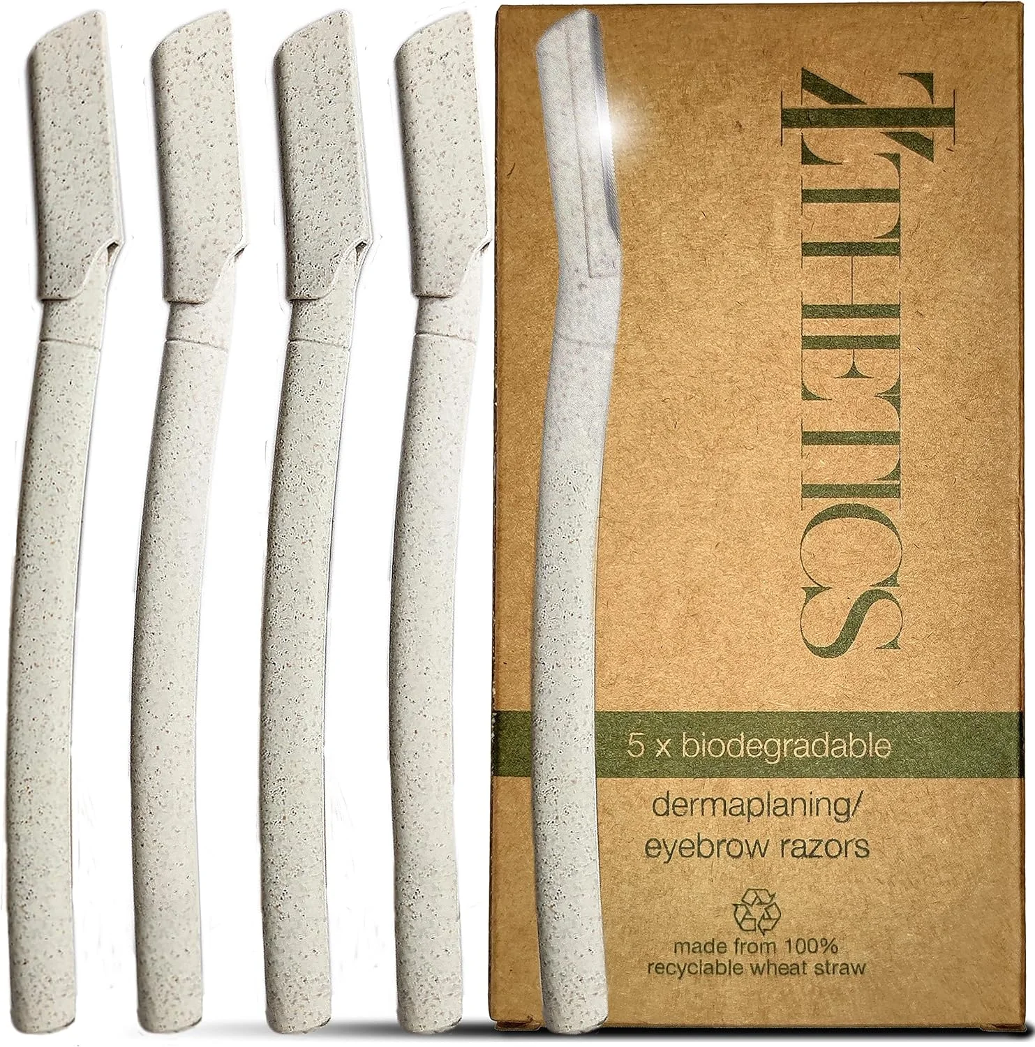 تیغ های درماپلنینگ صورت IZthetics - تیغ صورت برای زنان و مردان - موبر صورت ایده آل برای موهای کرکی، حالت دهنده ابرو - استفاده آسان و ایمن (5 عدد)