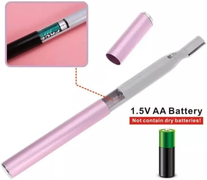 موکن ابرو برقی زنانه کارسوریز، مینی ریش تراش قابل حمل ابرو، موبر بدون درد صورت به همراه شانه، بدون ایجاد حس کشیدگی برای صورت، چانه، لب بالا، گردن، موهای کرکی (صورتی)