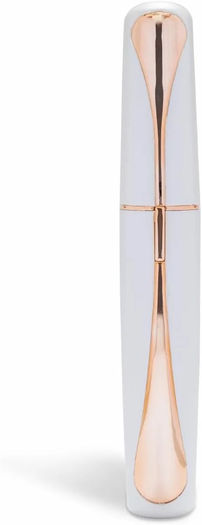 موکن ابرو JML NuYou - حالت دهنده ابرو با سر پیرایش فوق دقیق - تیغ ابرو با روکش طلای 18 عیار ضد حساسیت، موزن های دارای چراغ LED، قابل حمل برای اصلاح سریع در حال حرکت