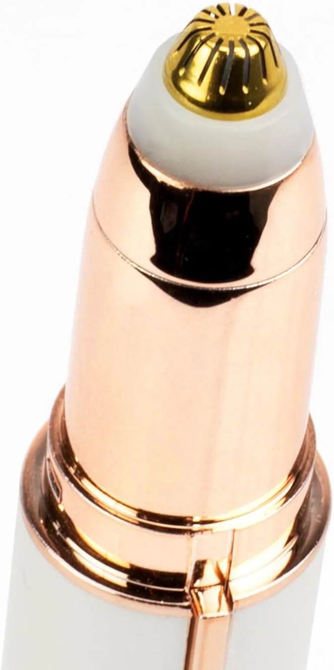 موکن ابرو JML NuYou - حالت دهنده ابرو با سر پیرایش فوق دقیق - تیغ ابرو با روکش طلای 18 عیار ضد حساسیت، موزن های دارای چراغ LED، قابل حمل برای اصلاح سریع در حال حرکت