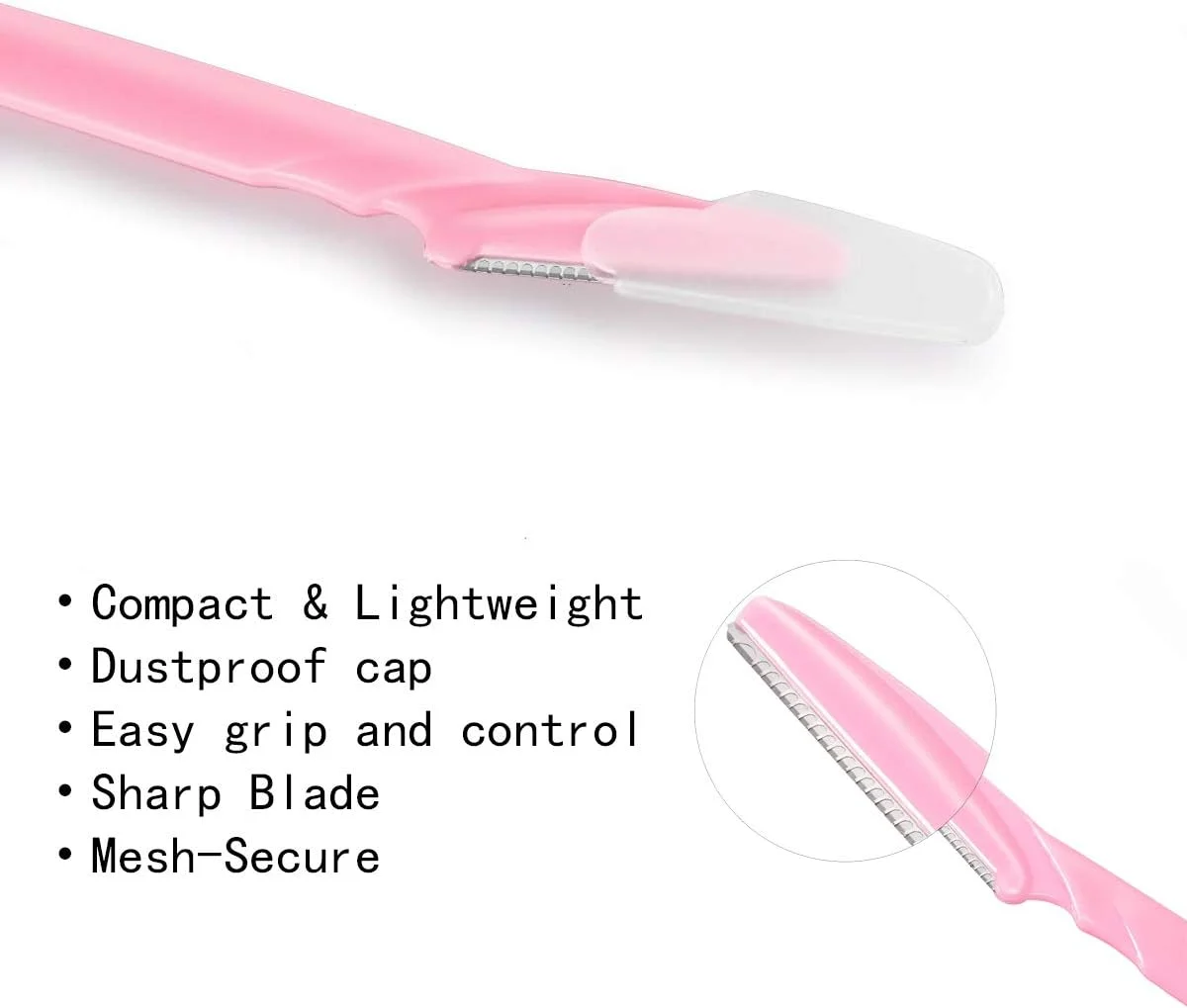 تیغ ابرو ILLUVA، موبر صورت، اصلاح کننده و حالت دهنده، ابزار لایه برداری درماپلنینگ برای زنان و مردان، 6 عدد