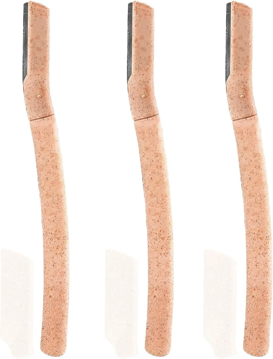 تیغ ابرو 3 عددی HIQUAY برای زنان و مردان، تیغ درماپلنینگ صورت، موبر صورت، از بین برنده کرک هلو، لایه بردار صورت، سازگار با محیط زیست، مناسب برای کرک هلو، چانه، لب بالا، ابروها