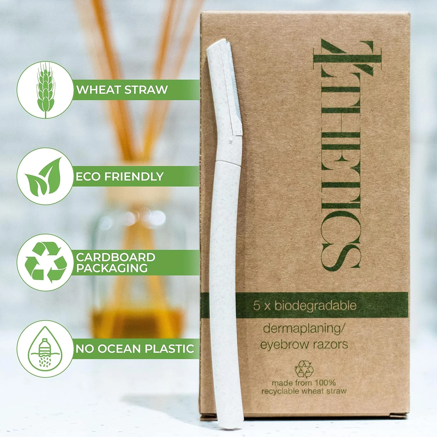 تیغ های درماپلنینگ صورت IZthetics - تیغ صورت برای زنان و مردان - موبر صورت ایده آل برای موهای کرکی، حالت دهنده ابرو - استفاده آسان و ایمن (5 عدد)