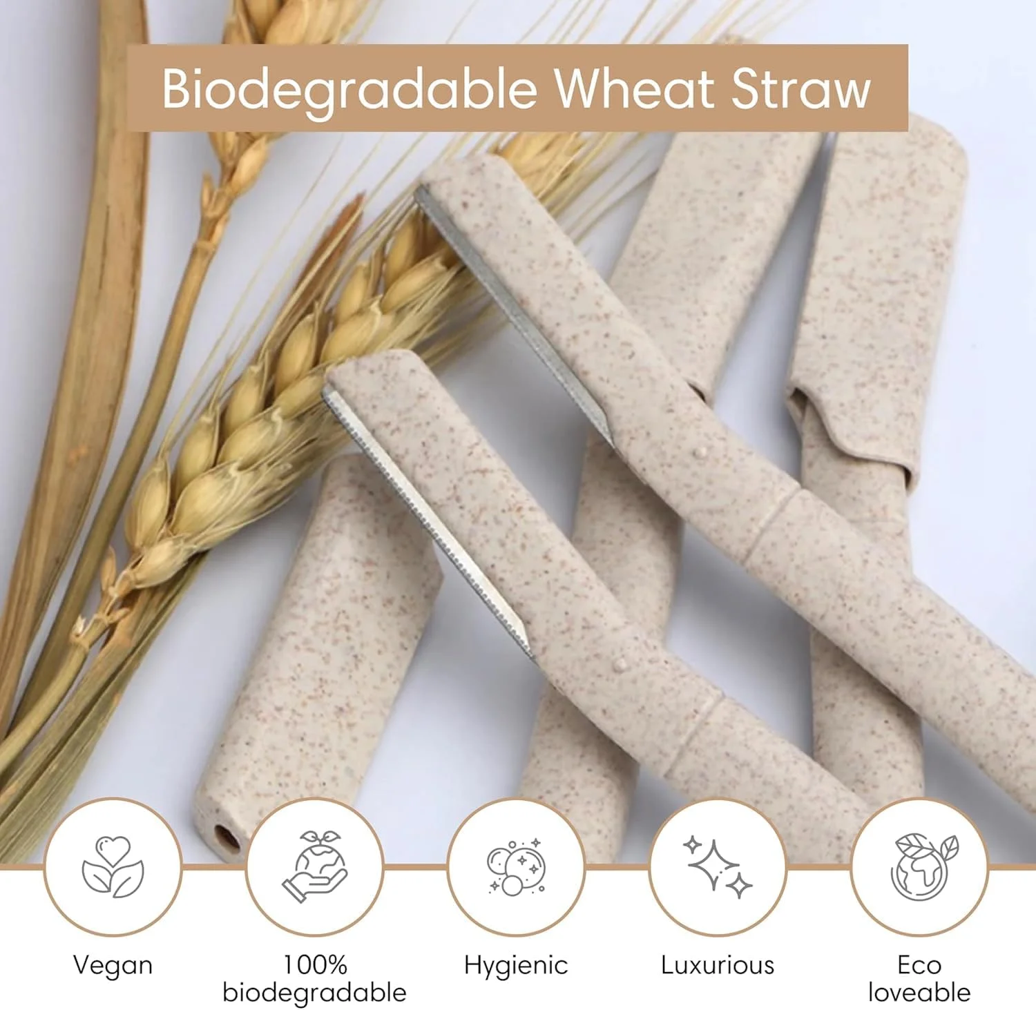 تیغ ابرو 3 عددی HIQUAY برای زنان و مردان، تیغ درماپلنینگ صورت، موبر صورت، از بین برنده کرک هلو، لایه بردار صورت، سازگار با محیط زیست، مناسب برای کرک هلو، چانه، لب بالا، ابروها