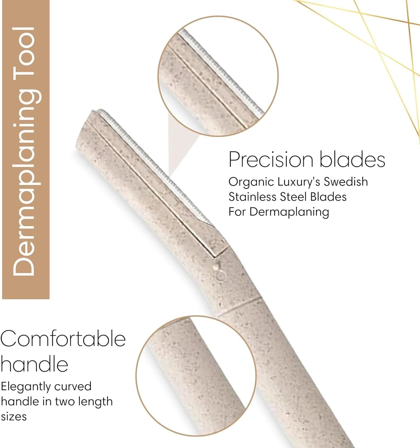 تیغ ابرو 3 عددی HIQUAY برای زنان و مردان، تیغ درماپلنینگ صورت، موبر صورت، از بین برنده کرک هلو، لایه بردار صورت، سازگار با محیط زیست، مناسب برای کرک هلو، چانه، لب بالا، ابروها