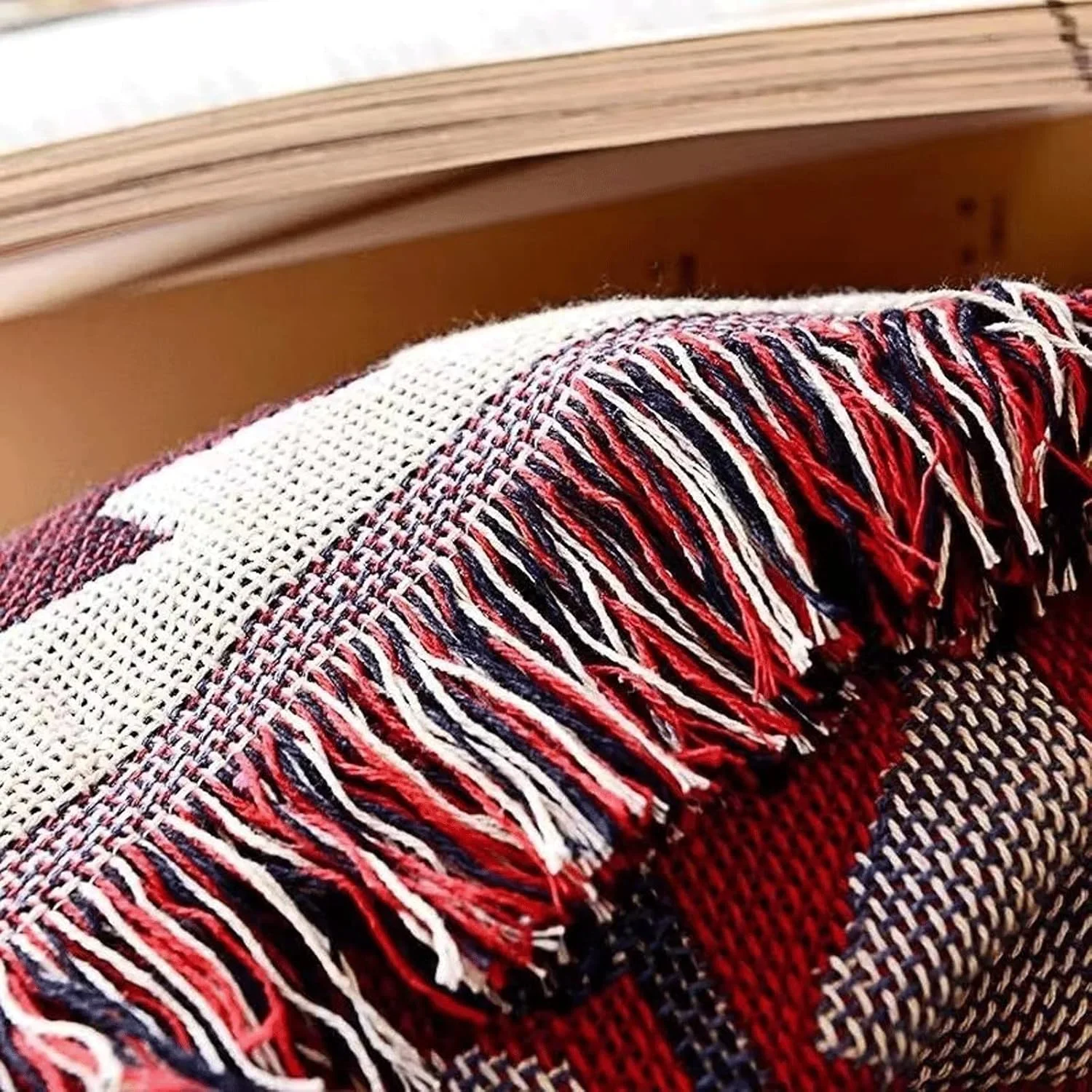 پتو مسافرتی تِدنیدز، مناسب پیک‌نیک، ساحل، تخت، طرح راه راه، کتان، پتوهای مبل چهارخانه، مسافرت (90x90 سانتی متر)