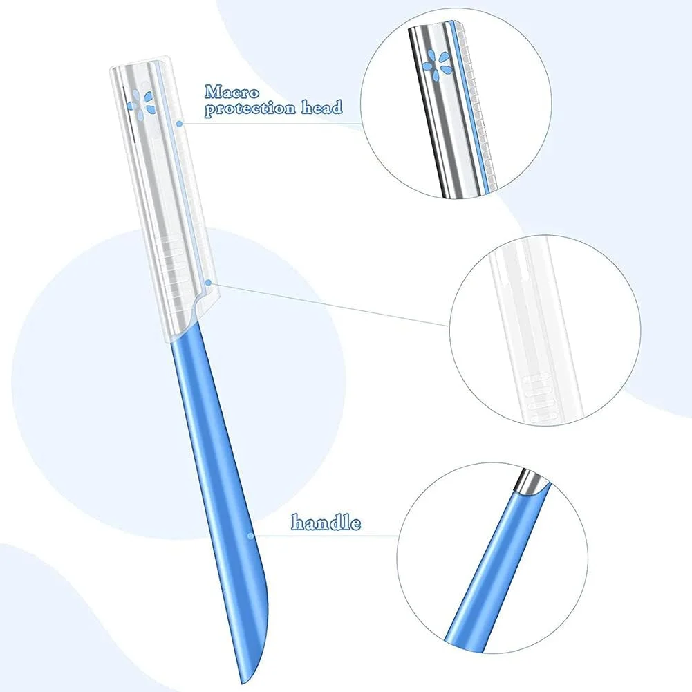 تیغ ابرو KASTWAVE، اسکرابر ابرو، تیغ صورت زنانه برای از بین بردن موهای زائد، ابزار درماپلنینگ، موبر ظریف زنانه، تیغ ابرو و تیغ صورت درماپلینینگ برای زنان و مردان