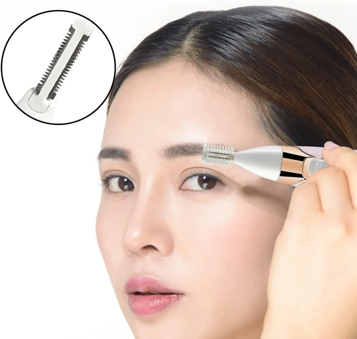 ست تیغ اصلاح برقی KASTWAVE، موبر صورت زنانه، تیغ ابرو، موزن بینی، اصلاح کننده بدون درد صورت، بدن، بیکینی، چند منظوره، قابل شارژ و ضد آب