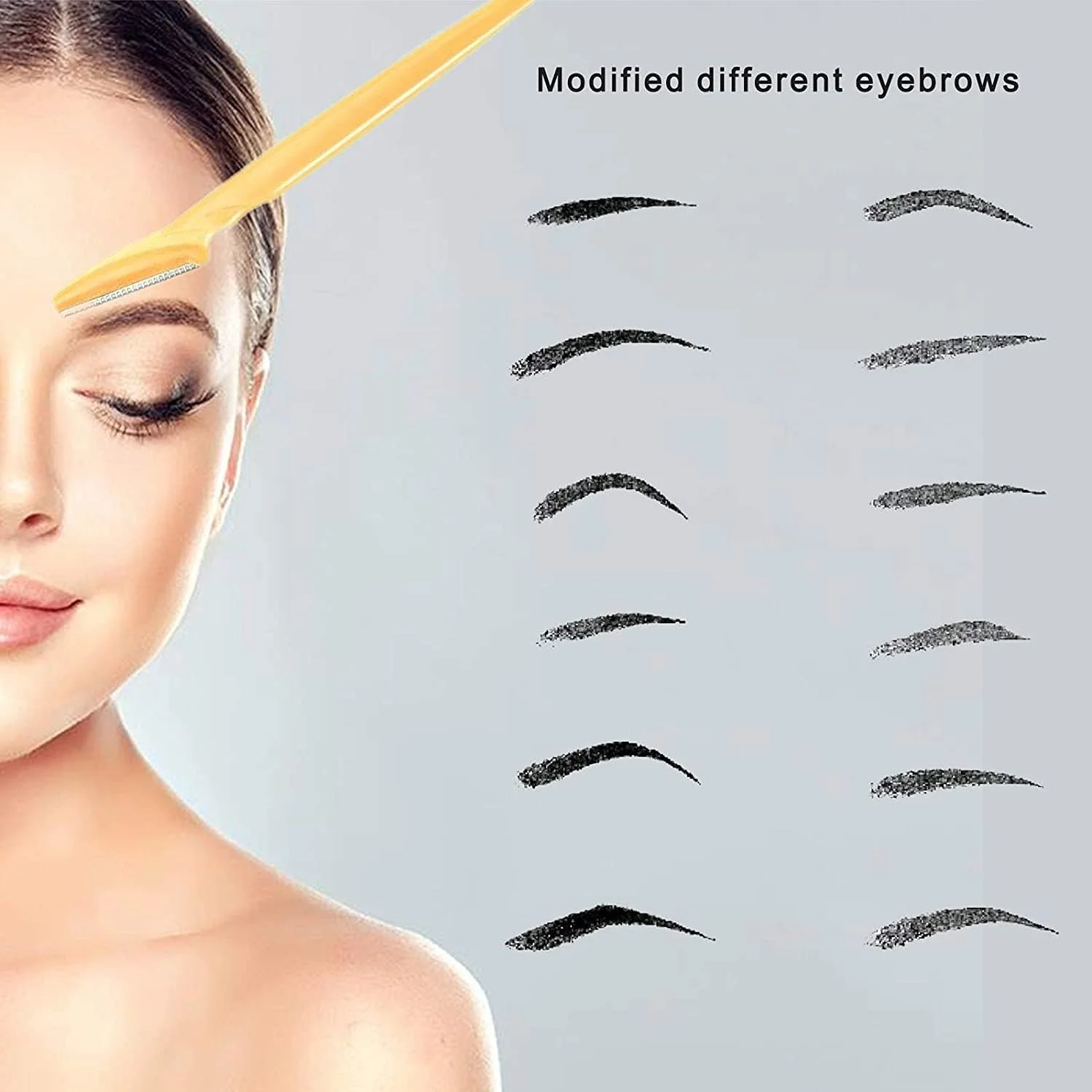 تیغ ابرو KASTWAVE، 15 عدد تیغ ابرو، تیغ ابرو و تیغ صورت برای زنان، ابزار لایه برداری چند منظوره، تیغ صورت و شکل دهنده ابرو برای زنان یا مردان با پوشش دقیق (15 عدد)