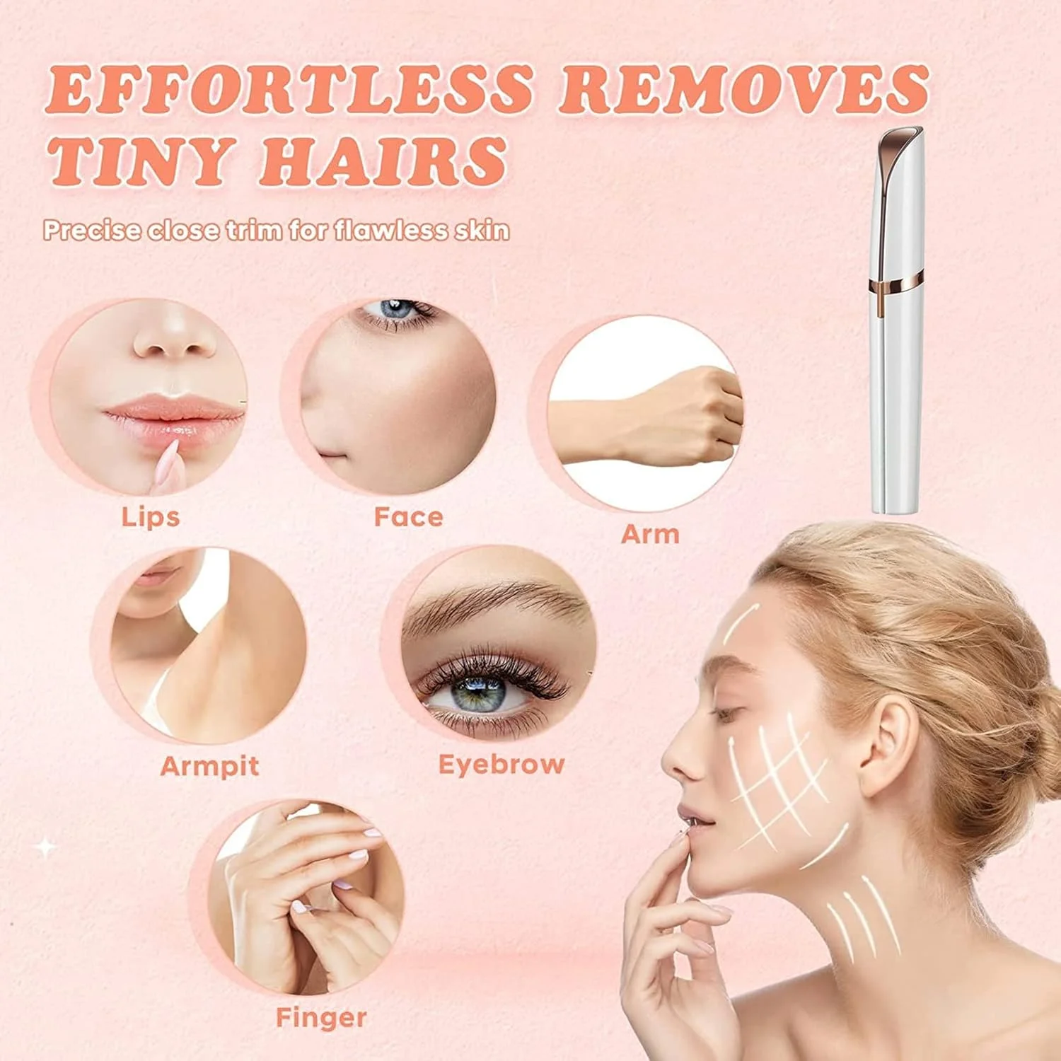 موزن ابرو شارژی Lonnalee، موزن کوچک بدن برای زنان، مناسب ابرو، لب، بینی، بدن و صورت به همراه برس تمیز کننده موزن ابرو شارژی Lonnalee، موزن کوچک بدن برای زنان، مناسب ابرو، لب، بینی، بدن و صورت به همراه برس تمیز کننده