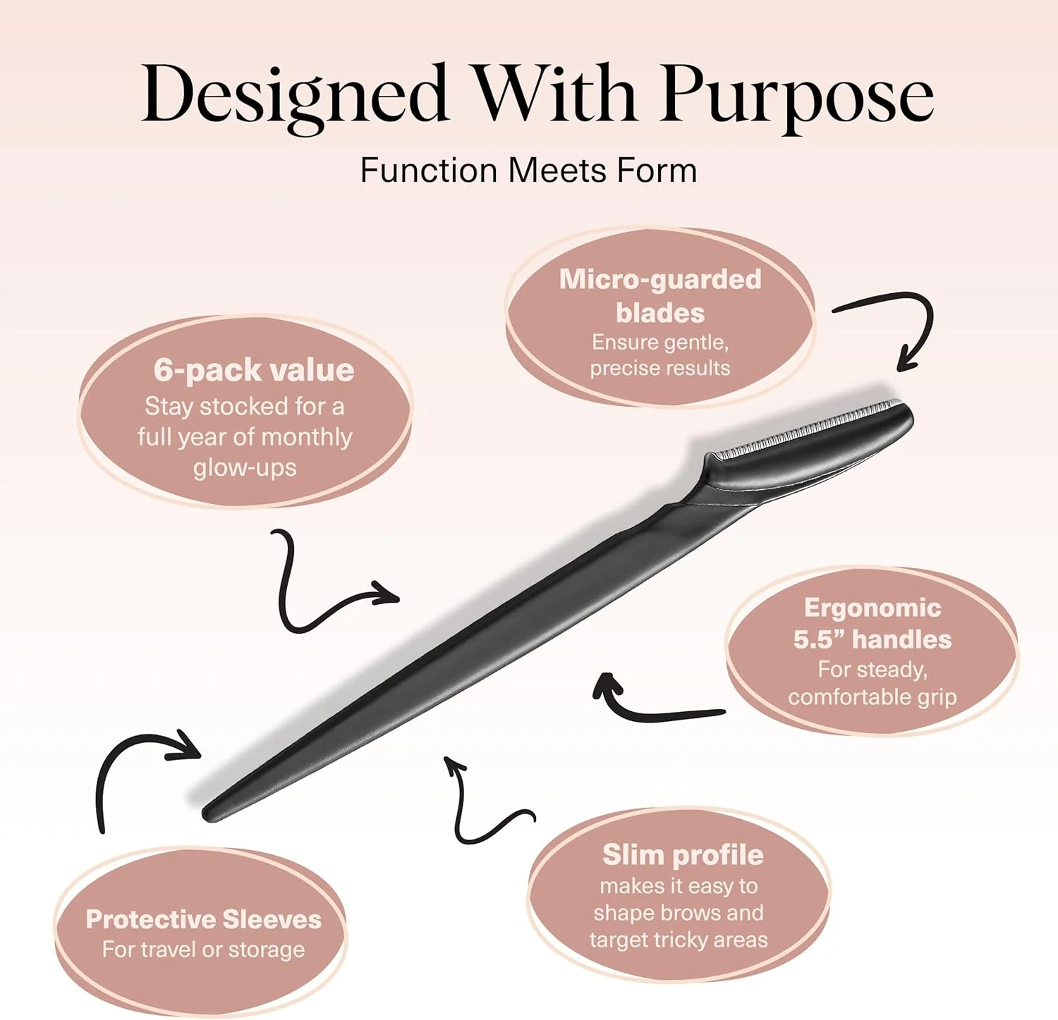 تیغ درماپلینینگ کیچ برای صورت بانوان - تیغ صورت برای زنان و مردان، موزن ابرو و اصلاح صورت - تیغ لایه بردار صورت و ابزار مراقبت از پوست برای پوستی صاف تر - مشکی، 6 عدد تیغ درماپلینینگ کیچ برای صورت بانوان - تیغ صورت برای زنان و مردان، موزن ابرو و اصلاح صورت - تیغ لایه بردار صورت و ابزار مراقبت از پوست برای پوستی صاف تر - مشکی، 6 عدد