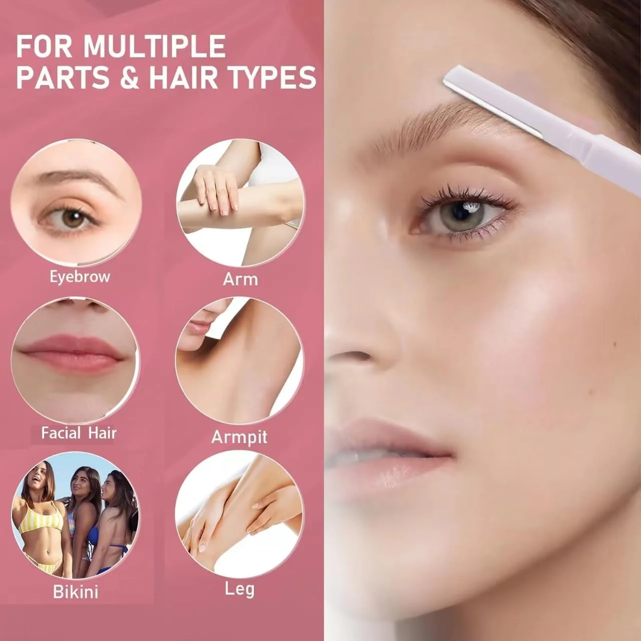 تیغ ابرو ام تن بو، اصلاح کننده و حالت دهنده موهای صورت، مناسب برای خانم ها، کیت اصلاح و پیرایش (3 عدد) تیغ ابرو ام تن بو، اصلاح کننده و حالت دهنده موهای صورت، مناسب برای خانم ها، کیت اصلاح و پیرایش (3 عدد)