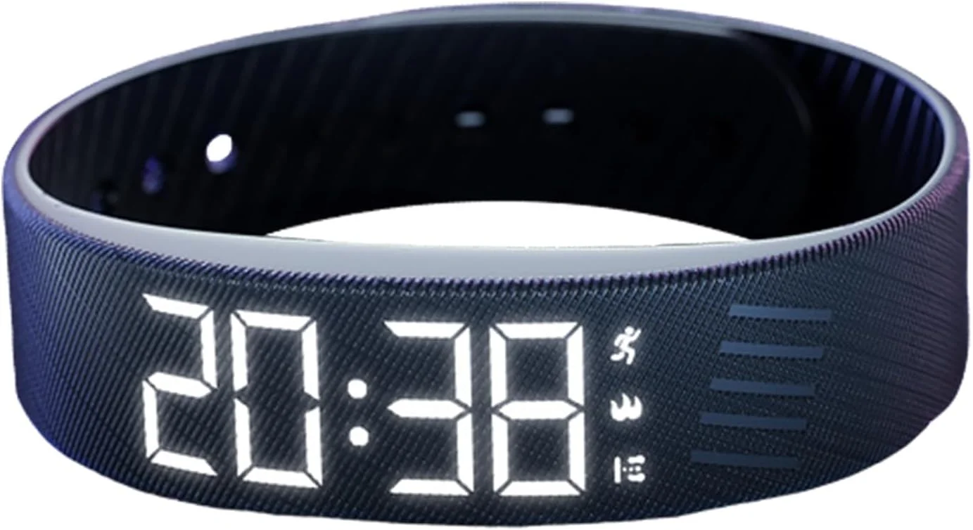 ساعت زنگ دار ویبره ای | ساعت زنگ دار الکتریکی برای خواب سنگین | ساعت مچی هوشمند بی صدا و قابل تنظیم برای مسافرت، مدرسه، ورزش، فضای باز، زنان، مردان، کودکان و خواب سنگین، مناسب برای هدیه تولد