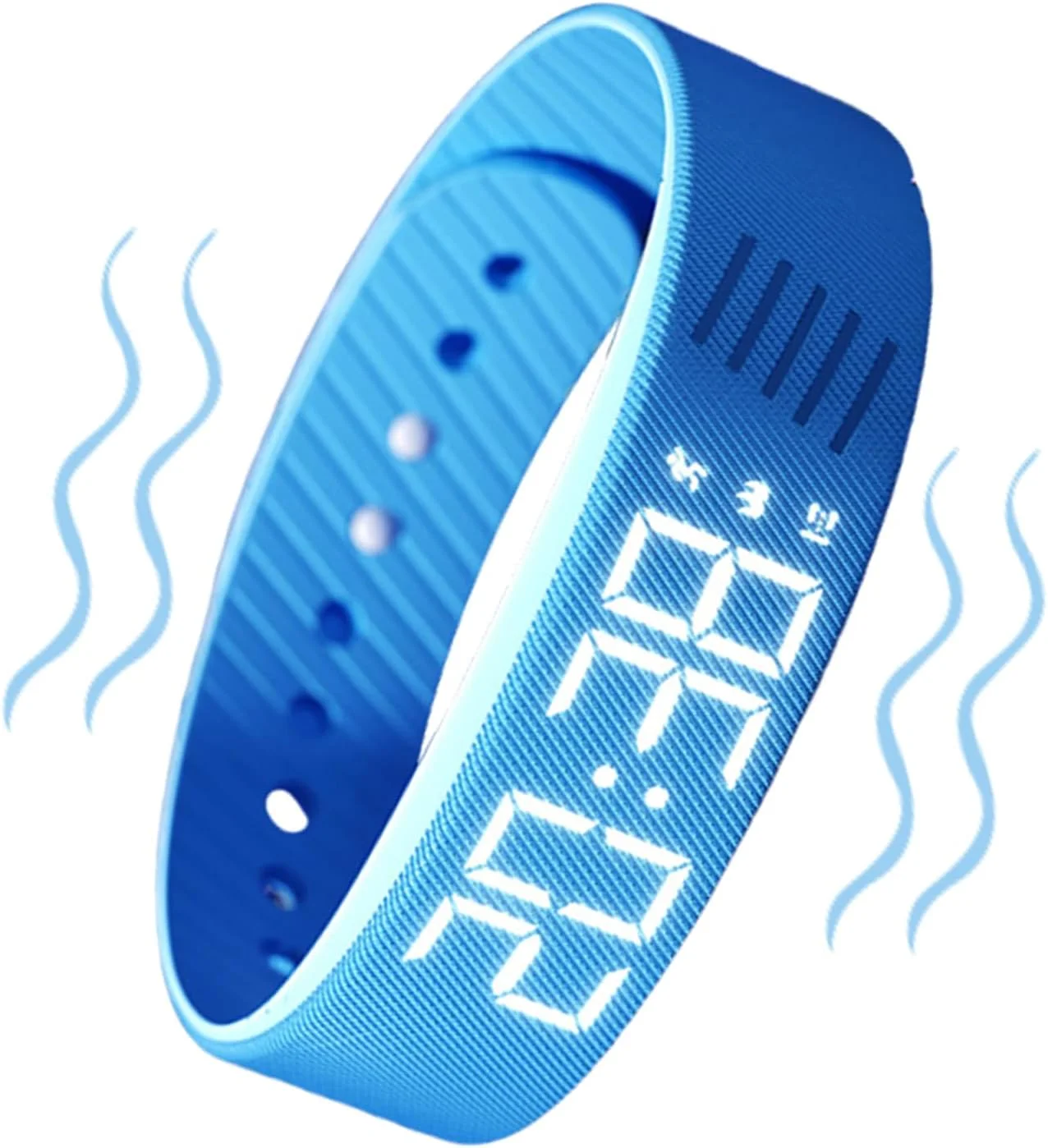 ساعت مچی زنگ دار لرزشی - ساعت مچی دیجیتال با ساعت زنگ دار، ساعت هوشمند مچی قابل تنظیم ضد چرت زدن برای کودکان، زنان، مردان، اتاق خواب، ورزش، کار، مسافرت، فضای باز