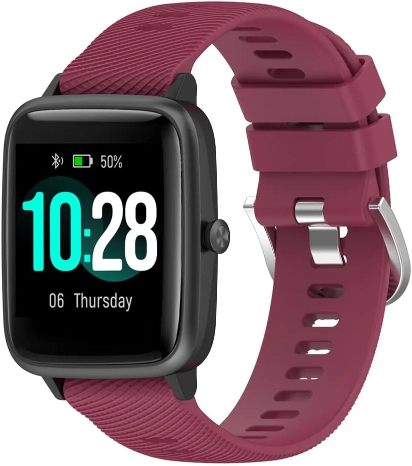 دستبند Tyogeephy سازگار با ساعت هوشمند Willful SW021 ID205L ID205، بند جایگزین مردانه و زنانه، بند سیلیکونی نرم و ضد آب با قابلیت رهاسازی سریع برای ساعت هوشمند SW021 ID205L