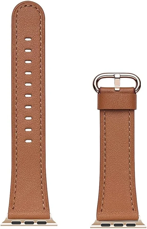 بند چرمی O Ozone سازگار با اپل واچ سری 10 | Ultra 2 | 8 Ultra | 9 | 8 | 7 | 6، 49/46/45/44/42/41/40/38 میلی‌متر، بند مچی جایگزین چرمی ممتاز برای مردان و زنان