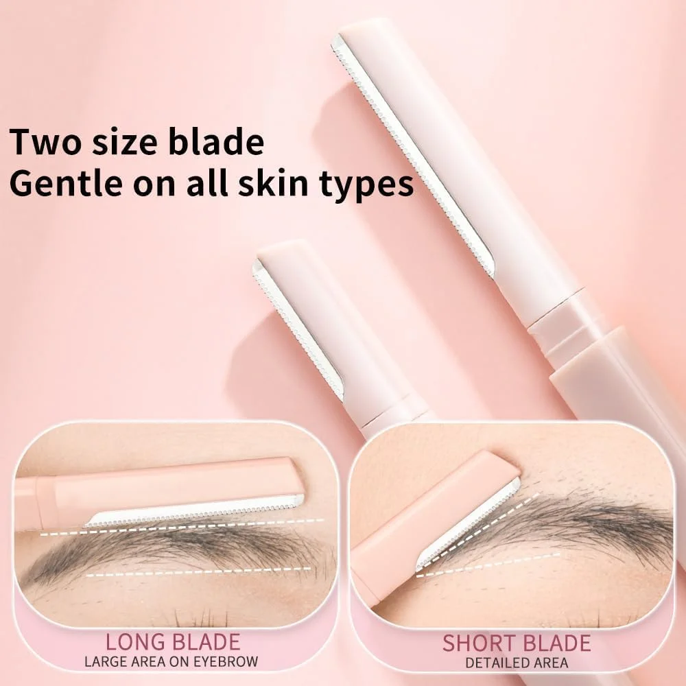 تیغ ابرو دو سر NALACAL، ست اصلاح و فرم دهی موهای صورت زنانه (صورتی، بنفش، خاکستری) - 3 عددی تیغ ابرو دو سر NALACAL، ست اصلاح و فرم دهی موهای صورت زنانه (صورتی، بنفش، خاکستری) - 3 عددی