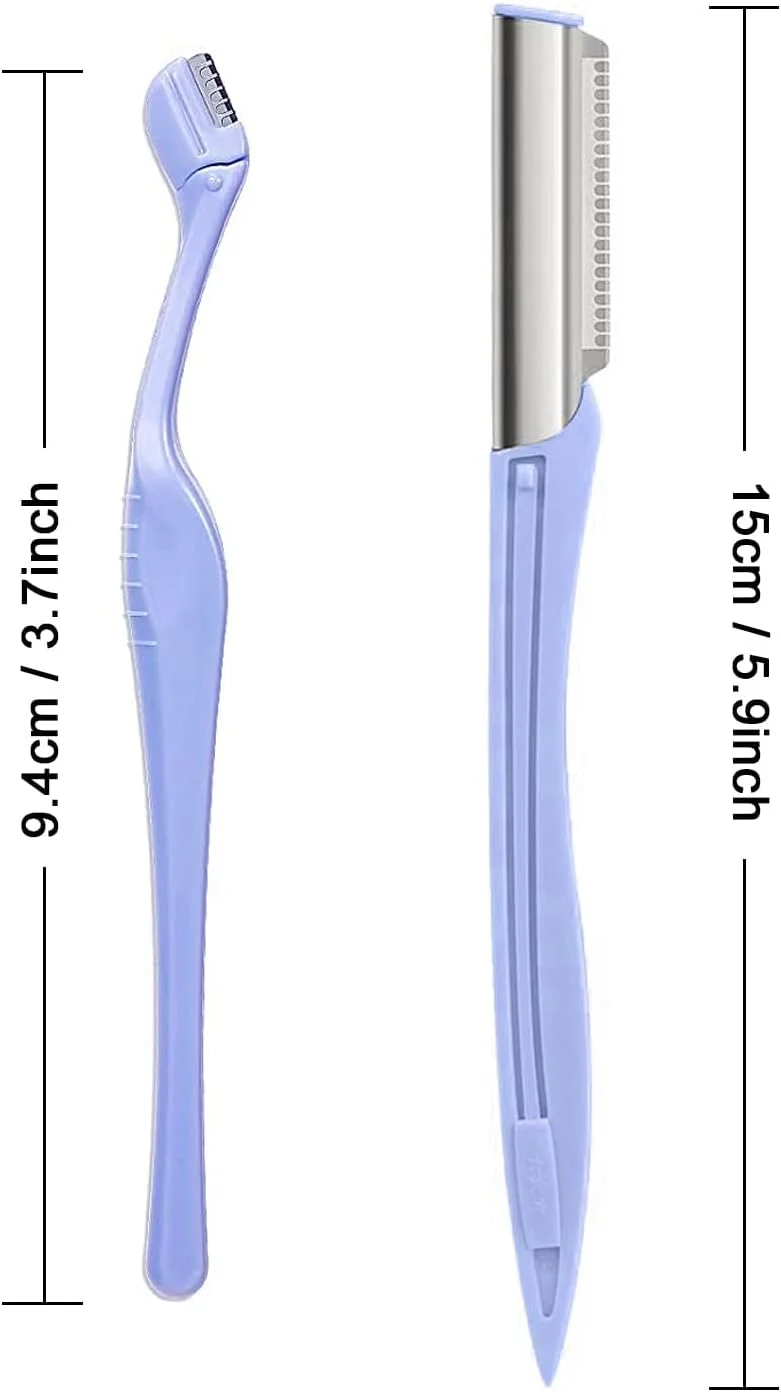 تیغ ابرو زنانه NALACAL بسته 4 عددی، تیغ صورت زنانه با درپوش، موبر ایمن صورت، ابزار اصلاح و حالت دهنده چند منظوره ابرو - آبی تیغ ابرو زنانه NALACAL بسته 4 عددی، تیغ صورت زنانه با درپوش، موبر ایمن صورت، ابزار اصلاح و حالت دهنده چند منظوره ابرو - آبی
