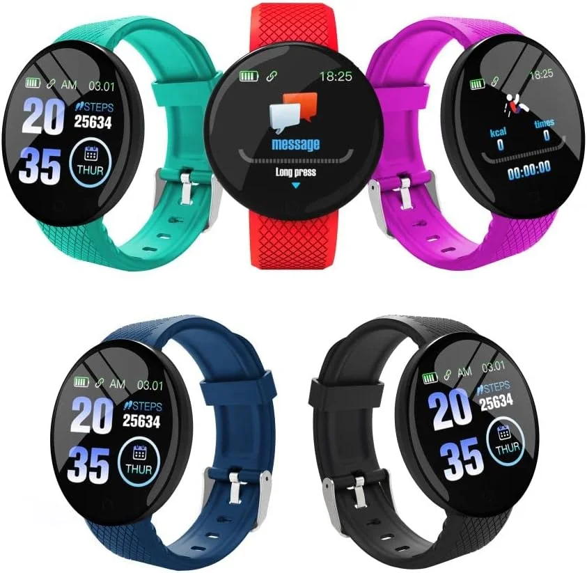 ساعت هوشمند OUNA، ساعت هوشمند D18 با صفحه نمایش 1.3 اینچی، ضد آب، پایش ضربان قلب، خواب و یادآوری عدم تحرک